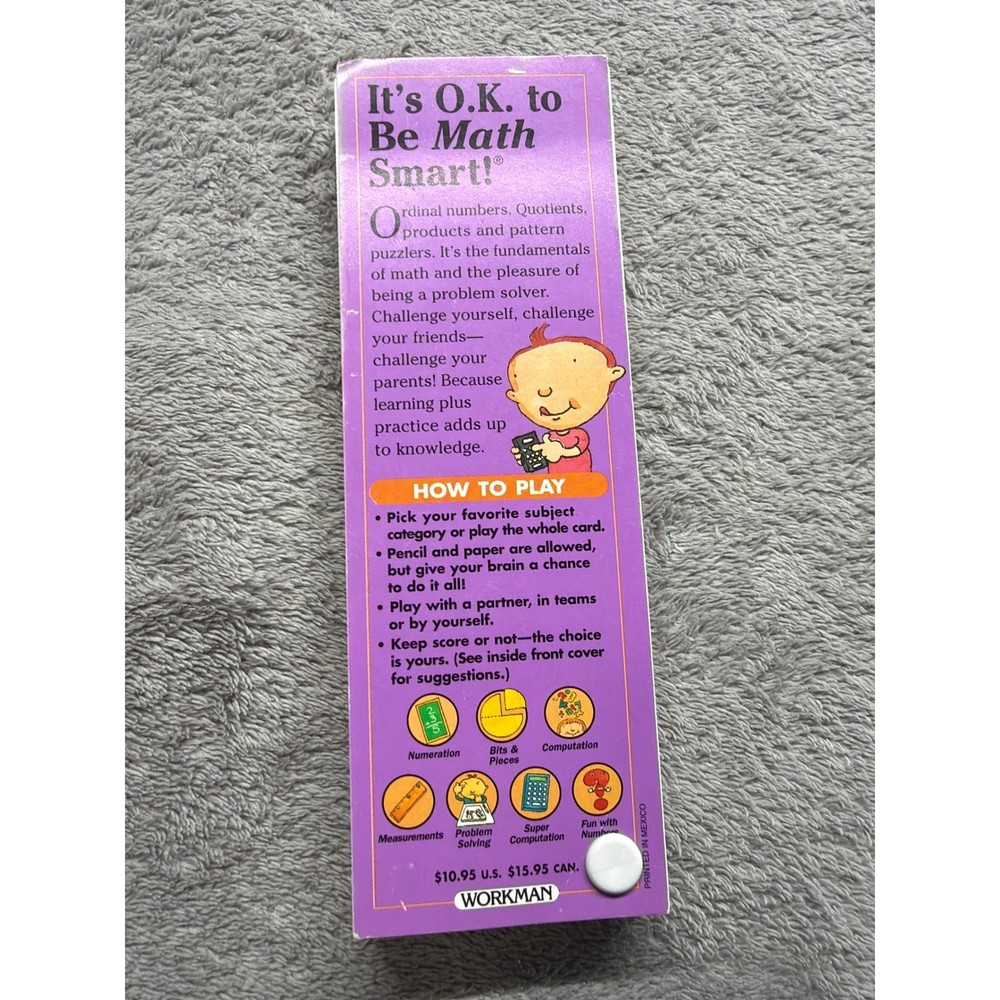Brain Quest 3rd Grade Math 1000 Problems Operations Challenges Deck One Ages 8-9