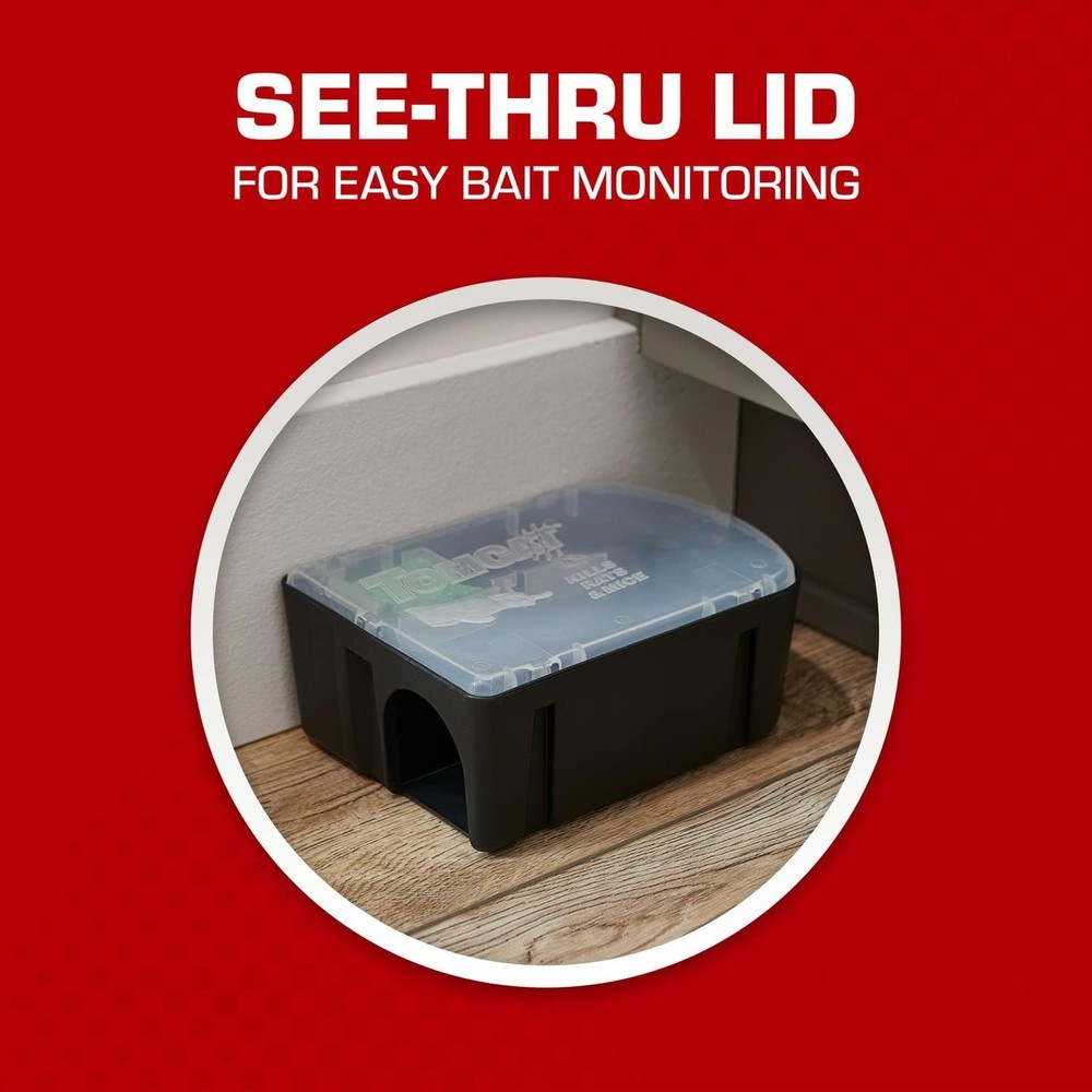Pre-Filled Rat & Mouse Disposable Stations - Safe for Children & Pets 2-Pack