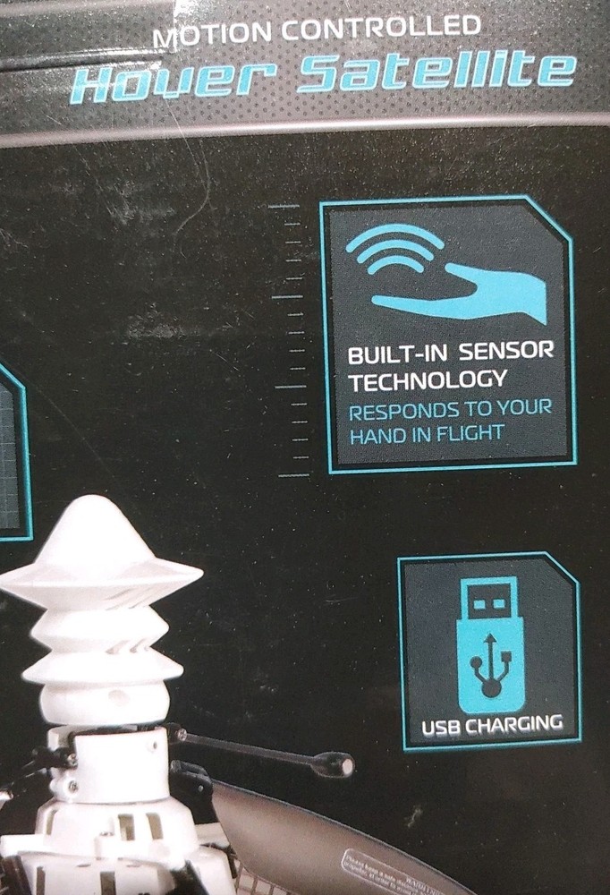 SHARPER IMAGE Motion Controlled Hover Satellite HAND Controlled USB Charging