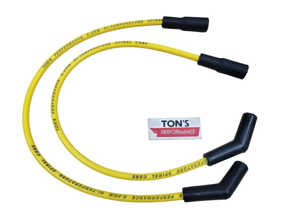 Ton's 8mm Ignition Spark Plug Wires Harley H-D FLT FLHT FLHR FLTR 99-08 Yellow