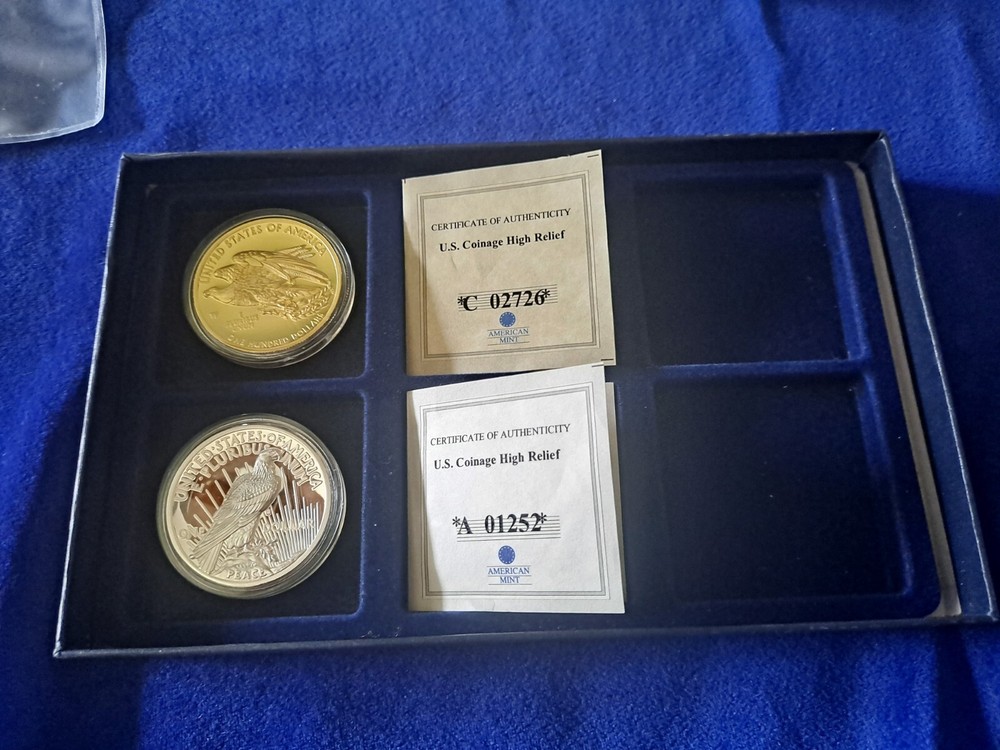 2 Collector Coins W/COA Plated