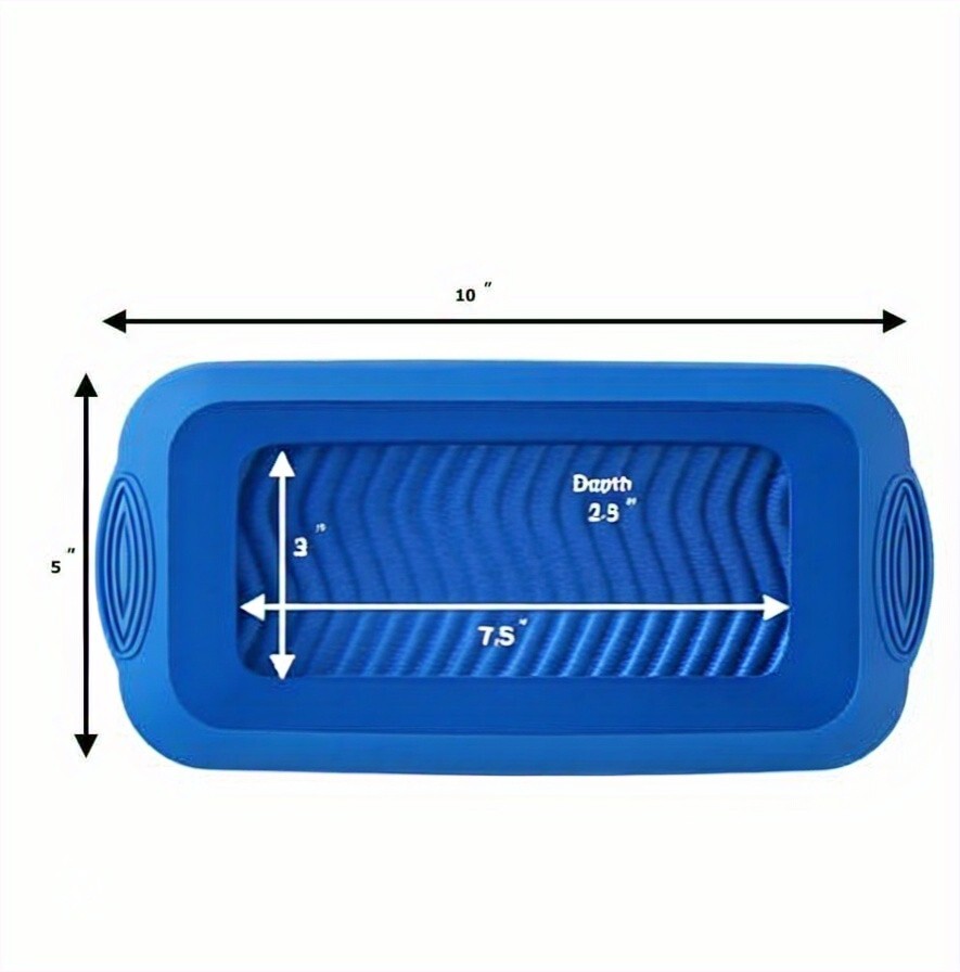 Silicone Bread Loaf Pan, 2 PCS Rectangular Non-Stick Baking Mold Pans for Oven,