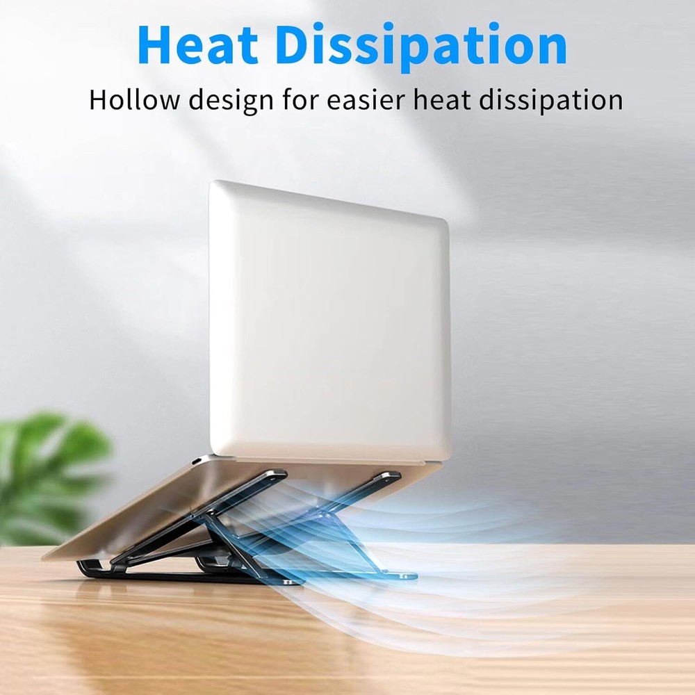 Laptop Stand, Holder Riser Computer Adjustable Aluminum black