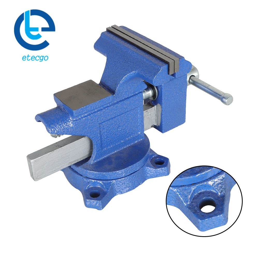 4.5" Vice For Workbench With Anvil Swivel Locking Base Table top Clamp