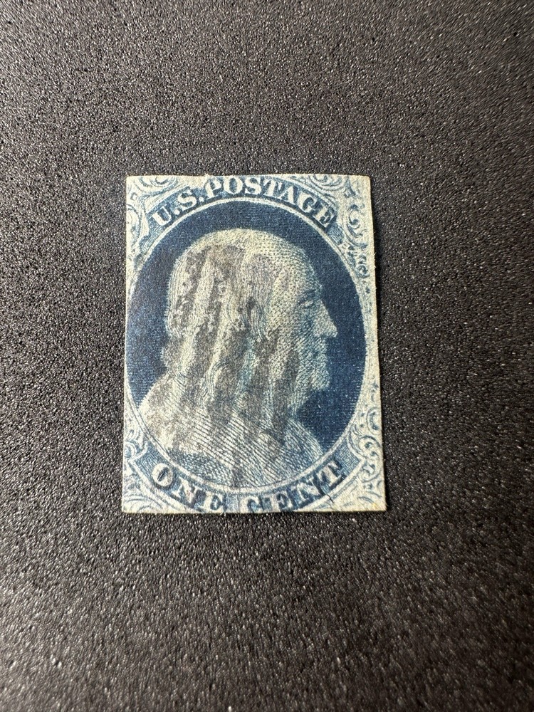 1851 Benjamin Franklin Imperf Postage Stamp