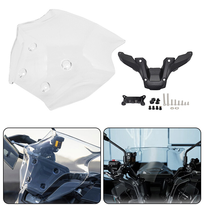 For Yamaha MT-09 2024 Motorcycle Windshield Windshield Clear With Bracket