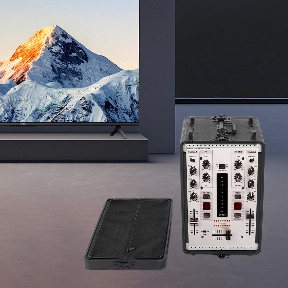 6u Rack Case Dust-proof With Microphone Storage Equalizers Amplifiers Speaker