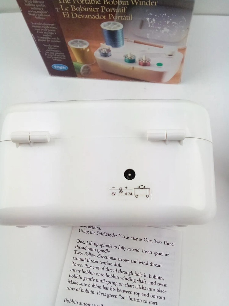 Simplicity Side Winder Portable Sewing Thread Bobbin Winder w/AC Adapter