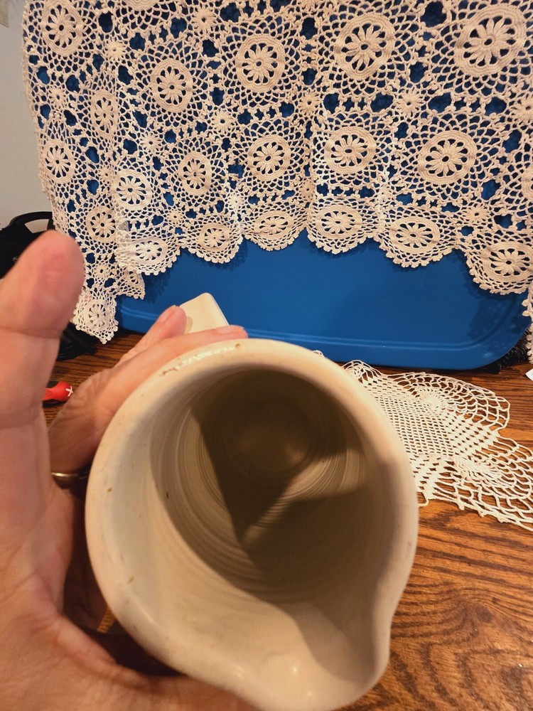 Signed Studio Art Pottery Pitcher 8" Beautiful!!