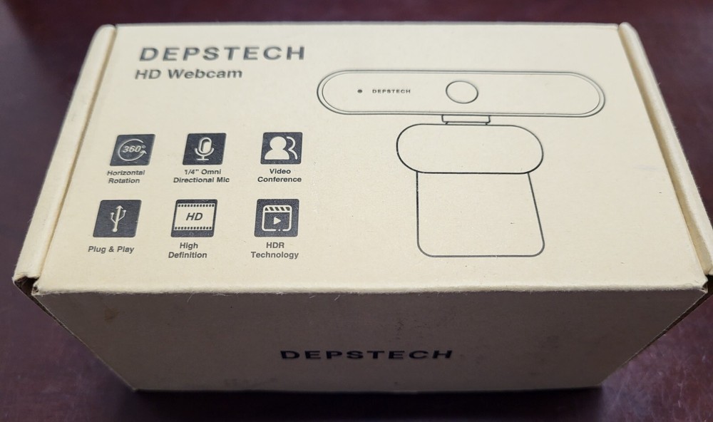 🔥DEPSTECH Webcam with Microphone 1080P HD Webcam with Auto Light Correction🔥
