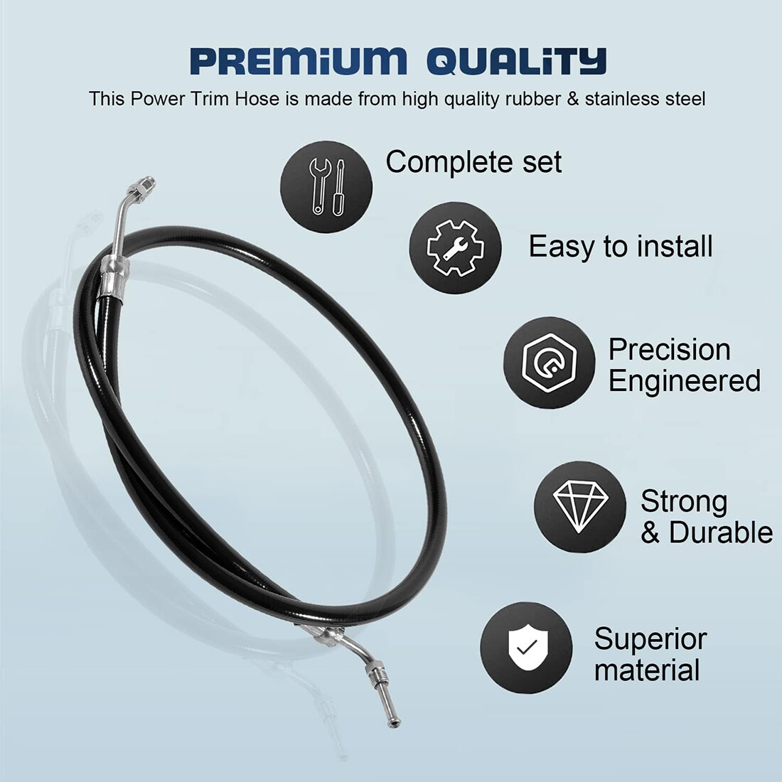 For Marine Mercruiser Power Trim Hose 32-861128 32-95859 for Mercury 18-2436 48"