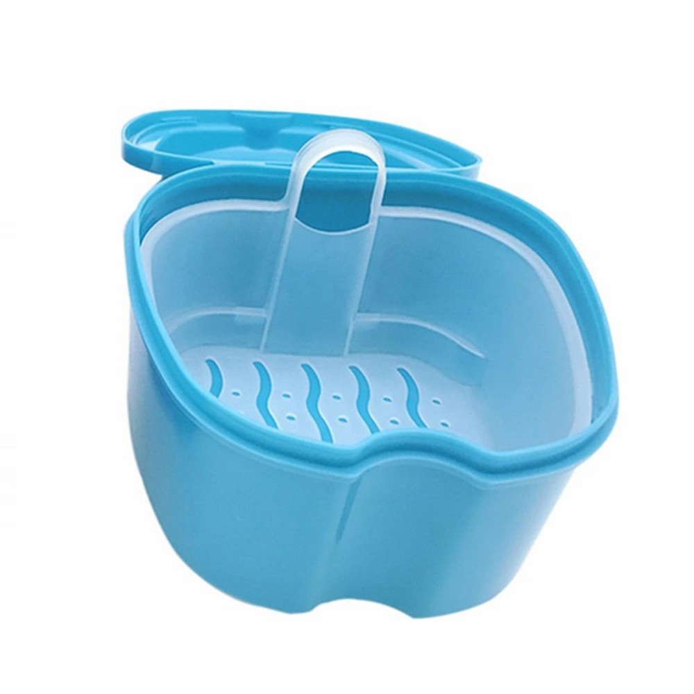 TAORANJU Denture Case, Denture Retainer Case Denture Cup with Strainer Basket...