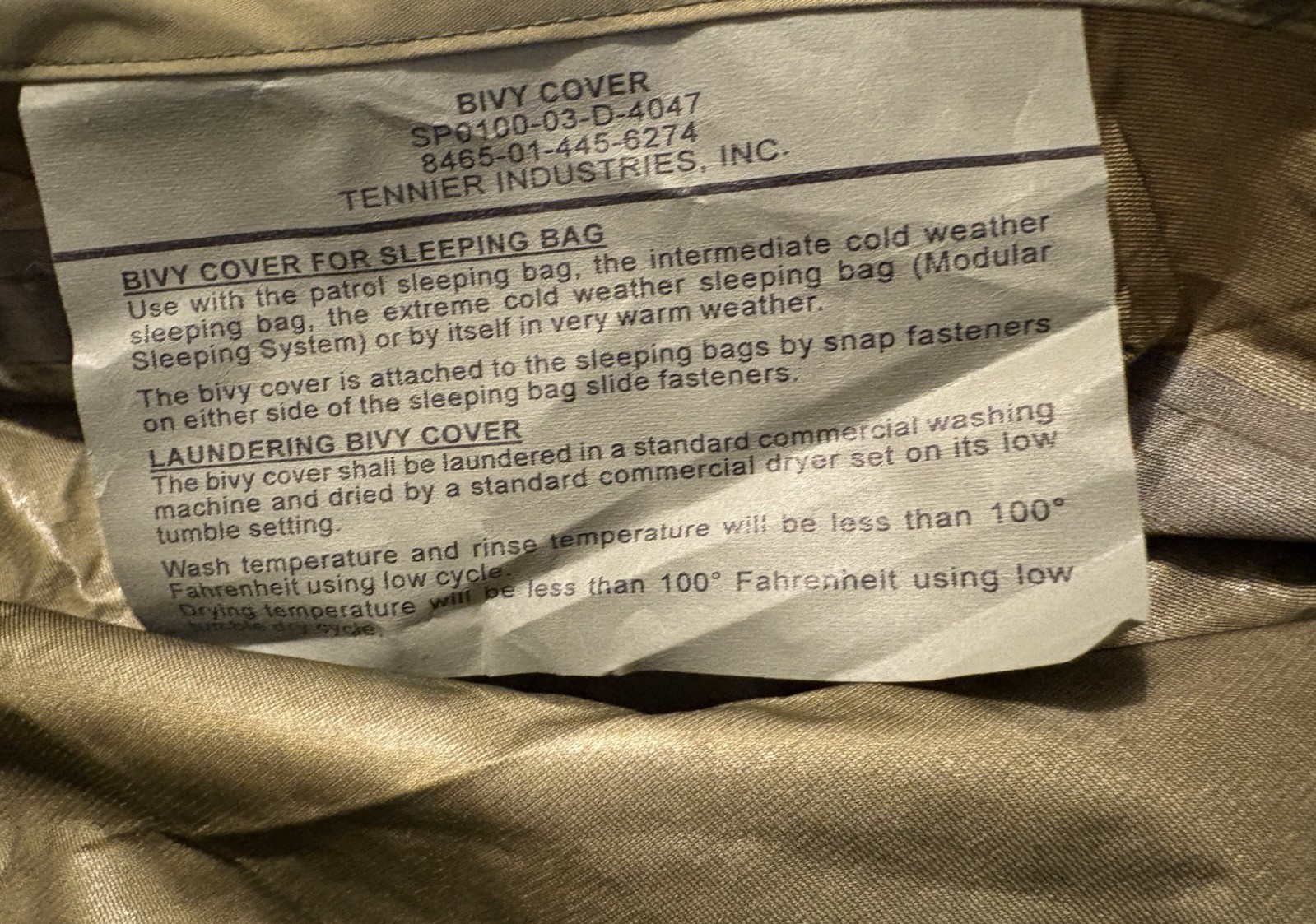 US Military Bivy Cover Goretex Sleeping Bag Woodland 8465-01-445-6274