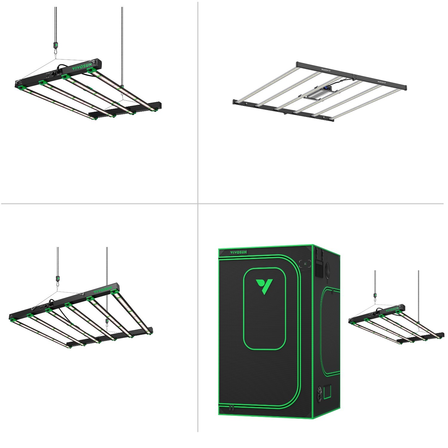VIVOSUN 300W-650W LED Grow Light Bar Full Spectrum Dimmable for Grow Tent Plants