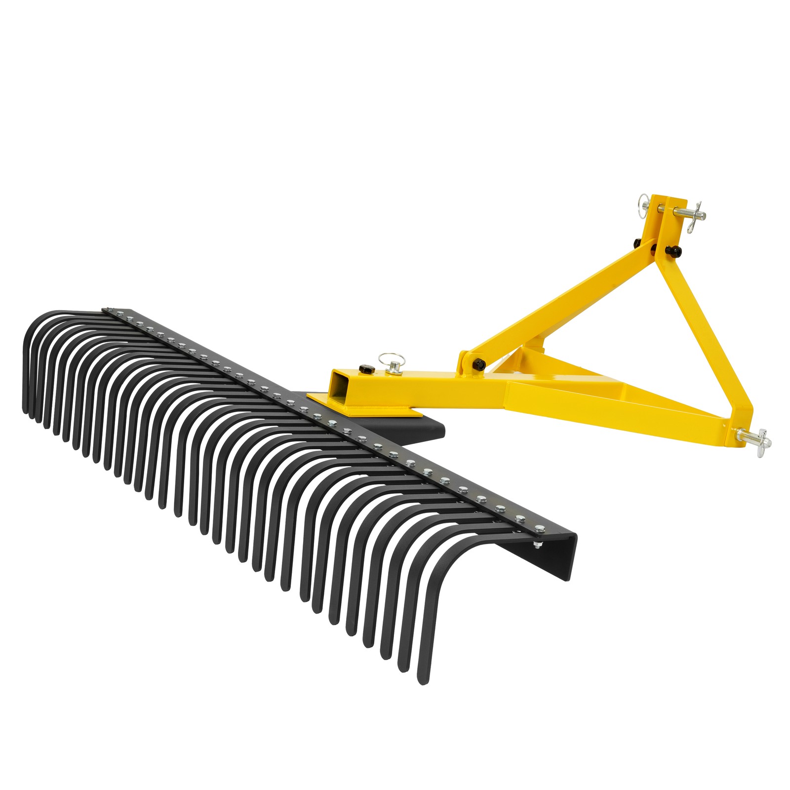 3-Point 60''Landscape Rock Rake Soil Garden Tool for Cat 1 Campact Tractor Heavy