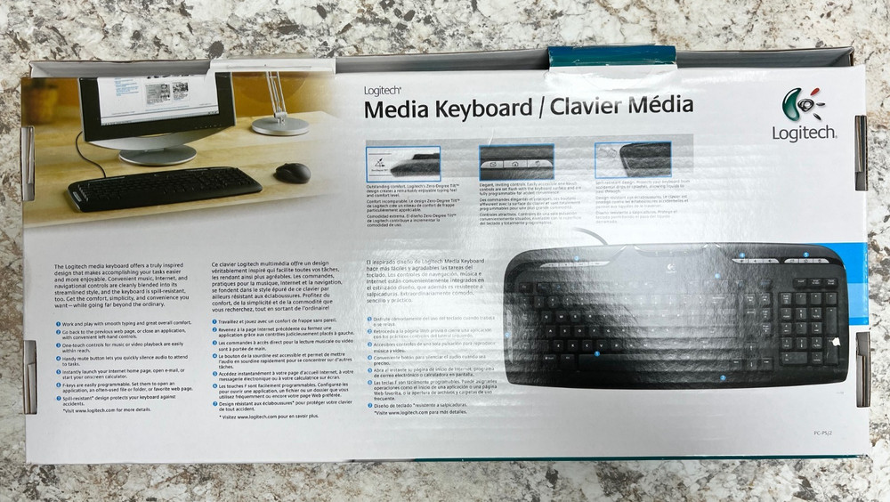 PS2 PS/2 Logitech Media Keyboard