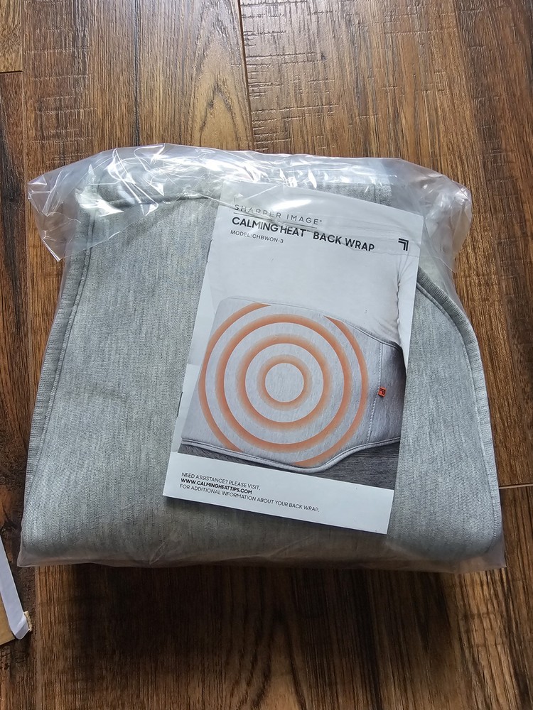 Back Wrap Pad Calming Heating Massaging Inflatable Lumbar Support Sharper Image
