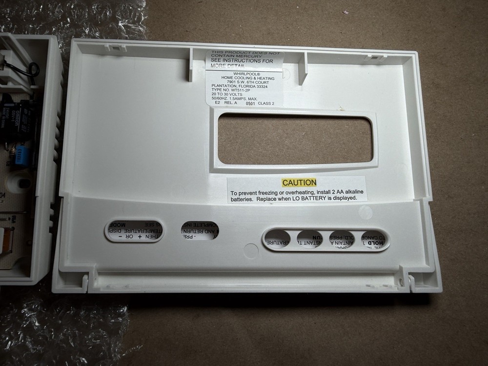 Whirlpool WT511-2P Programmable Thermostat | Open Box