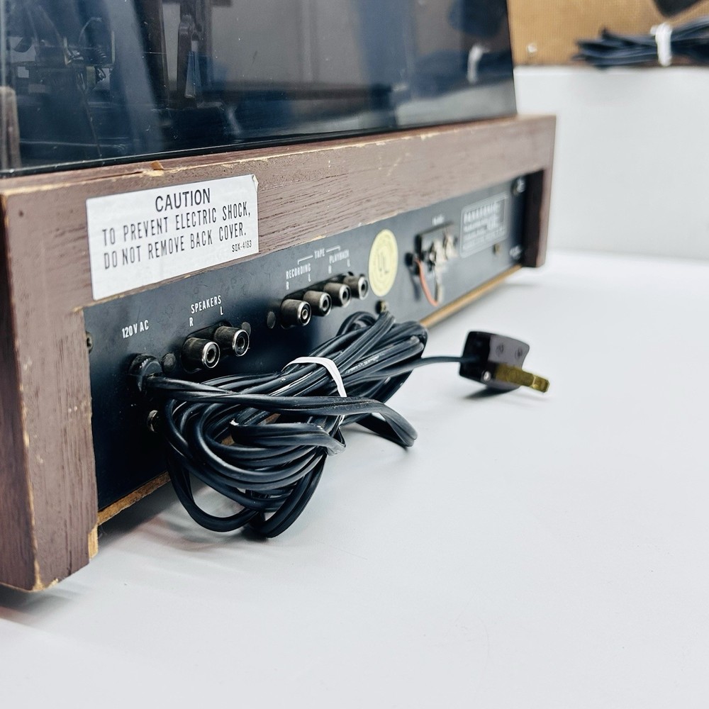 Vtg Panasonic SD-84 Turntable Record Player + Speakers, Working But Has Defects
