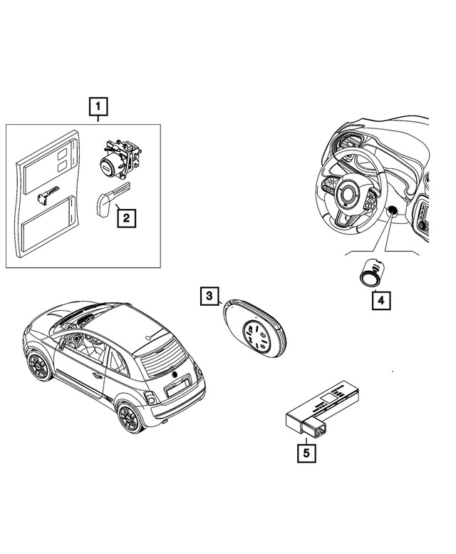 Genuine Mopar Transmitter Key 68379072ab