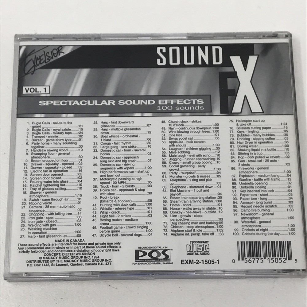 Excelsior - Sound FX CD Total 200 Sounds Effects