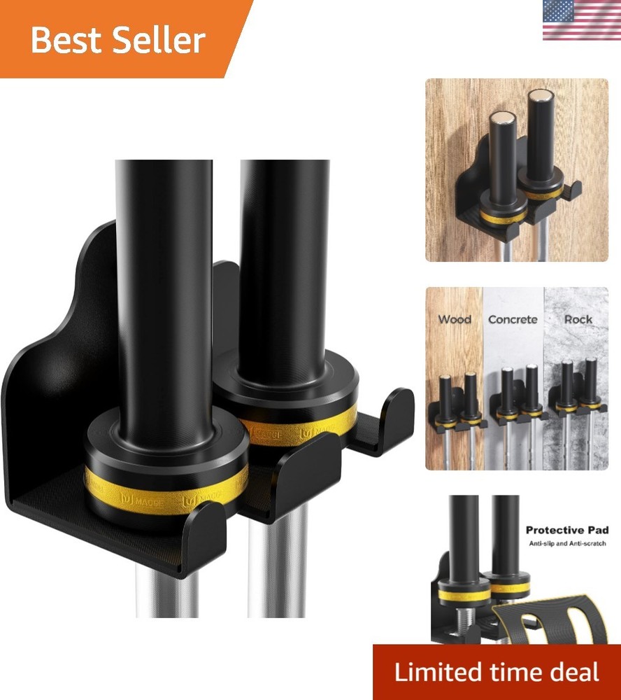 Modern Wall-Mounted Barbell Holder - Space-Saving & Multi-Purpose Accessory