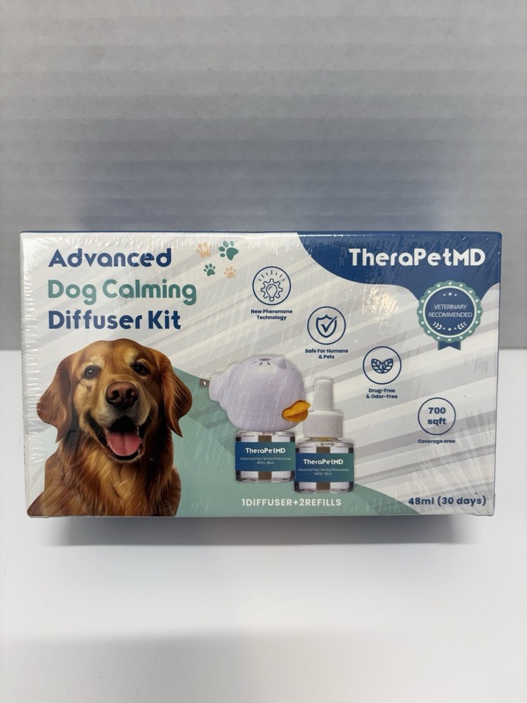 TheraPet MD Advanced Dog Calming Diffuser Kit (1 Diffuser + 2 Refills) New