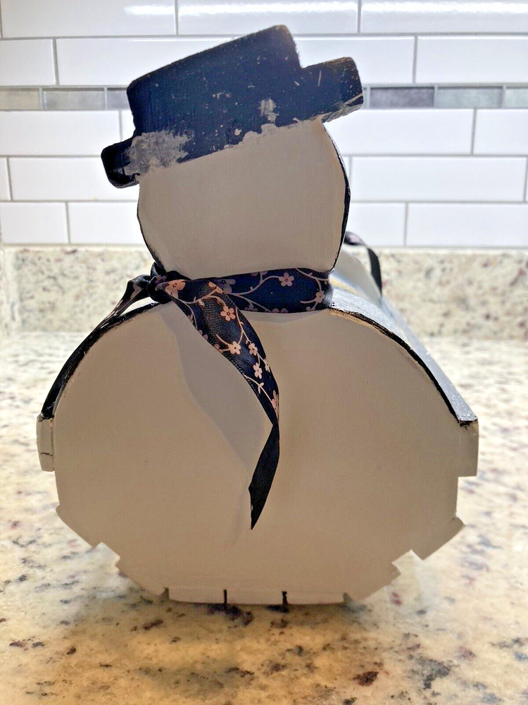 Silhouetted Hand - Crafted Snowman Basket