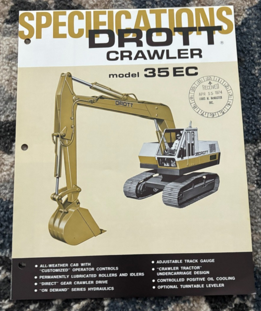 Drott Model 35EC Excavator Brochure AMIL25