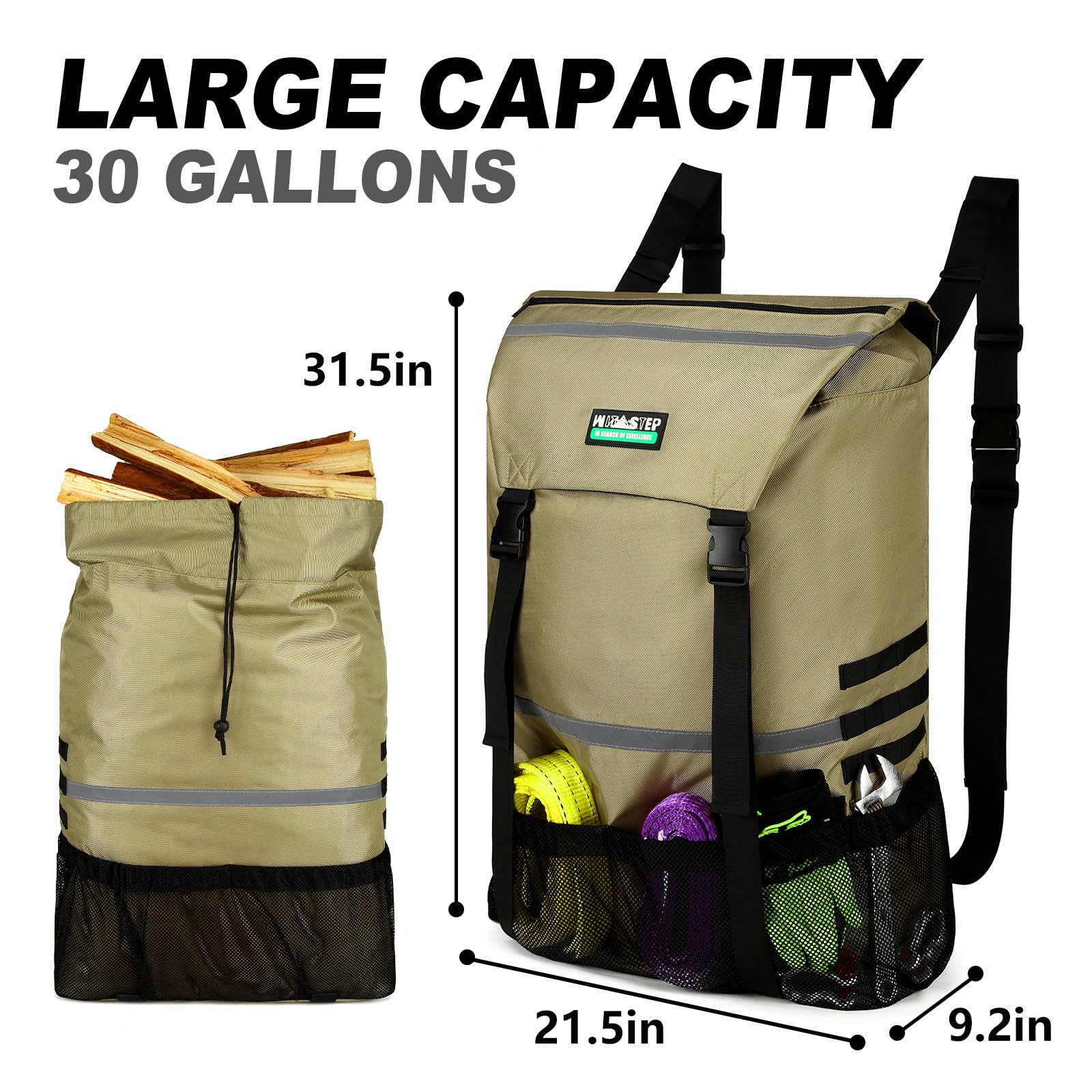 Spare Tire Trash Bag, Offroad Spare Tire Storage Bags Heavy Duty Truck Tailga...