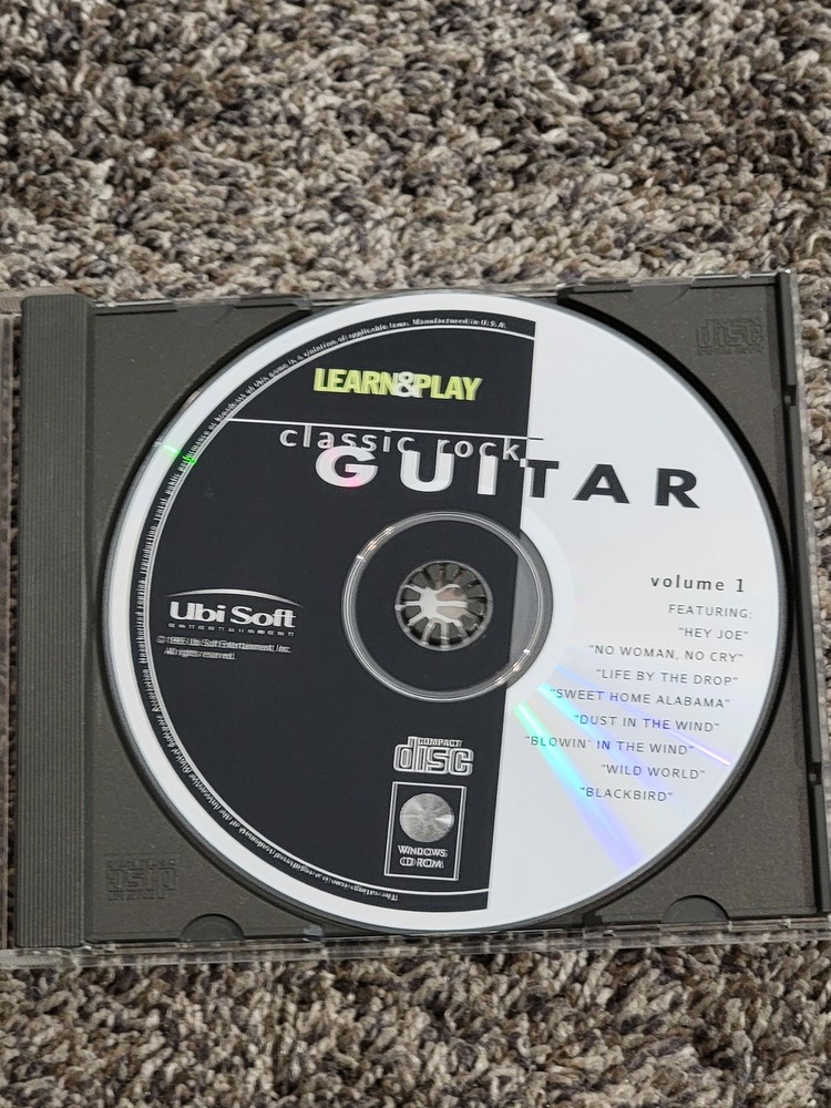 Ubi Soft Learn & Play Classic Rock Guitar Vol 1 PC CD-ROM Software 84 Lessons