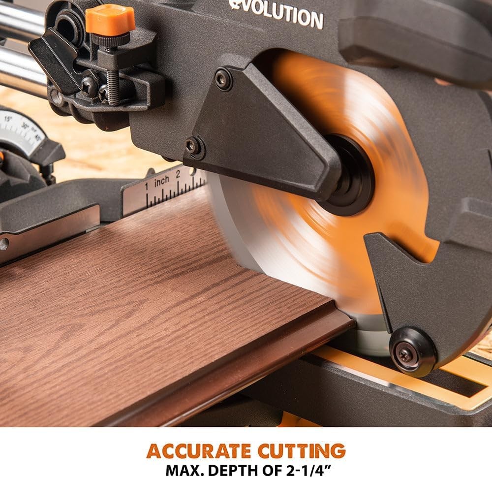 Evolution Power Tools R185SMS+ Sliding Miter Saw with Multi-Material Cutting