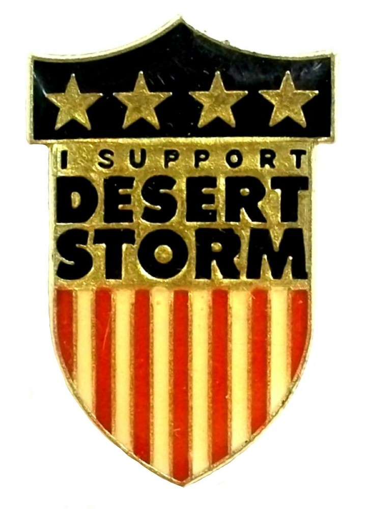 I support Desert Storm Hat Tac or Lapel Pin
