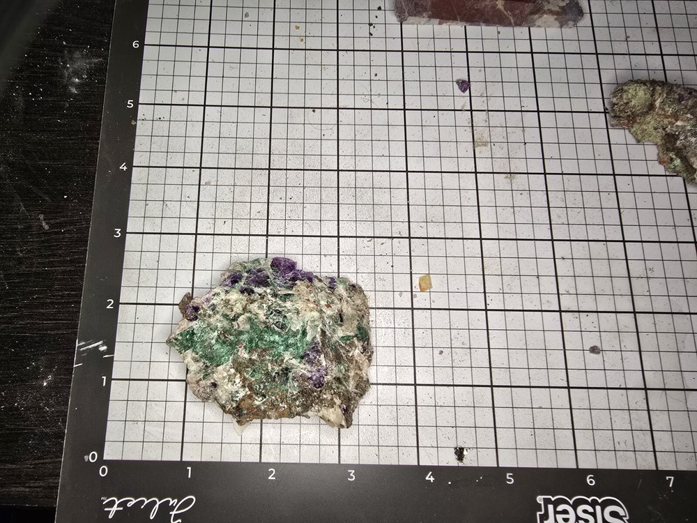 Uv Reactive Fluorite Malachite Specimen