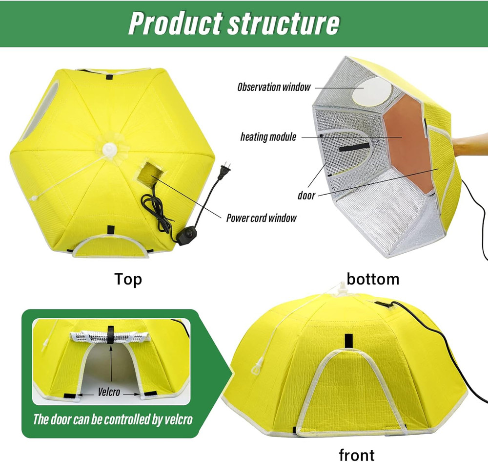 Chicken Brooder Box for Chicks Brooder Plate Chick Heater Warmer for 10 Newborns