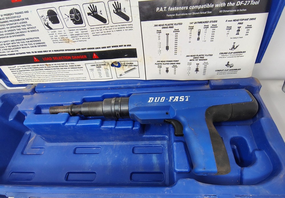 Powder Actuated Tool Ramset Bundle w/ Duo-Fast DF-27, Hammers, Pins Case