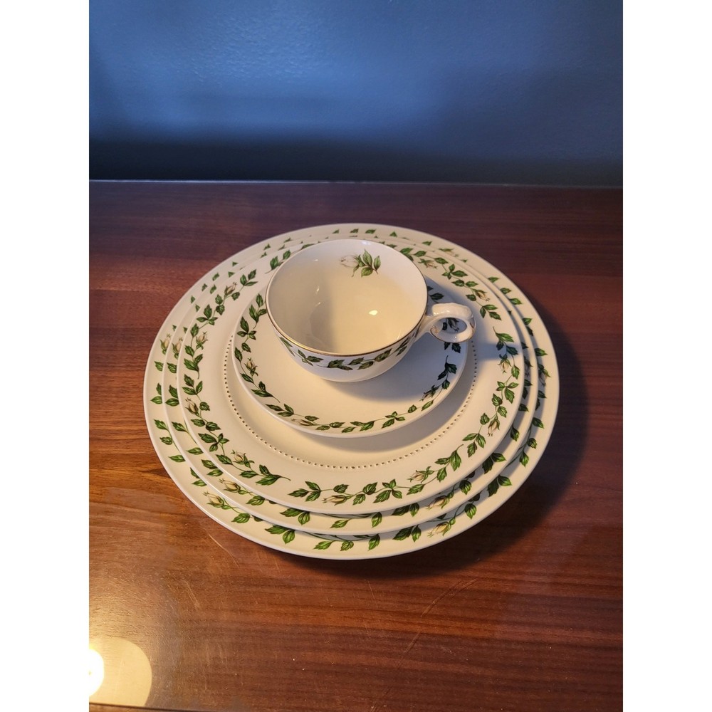 Hall China Cameo Rose 5 pc Place Setting