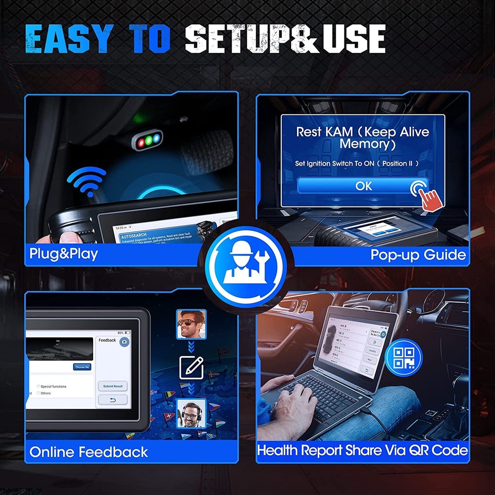 Topdon AD800BT OBD2 Scanner Full System Diagnostic Tool Free Update 28+ Services