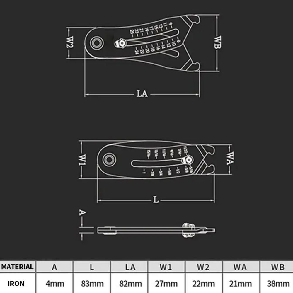 Portable Precise Thread Size Checker Keychain Bolt Size Checker Keychain Manual·