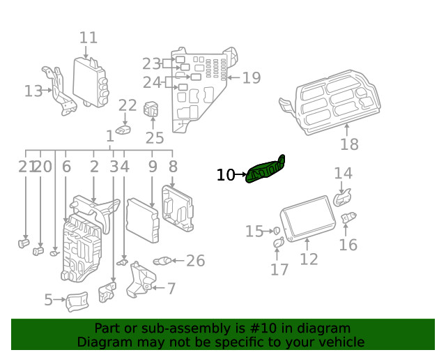 Genuine Toyota Computer 89111-47010