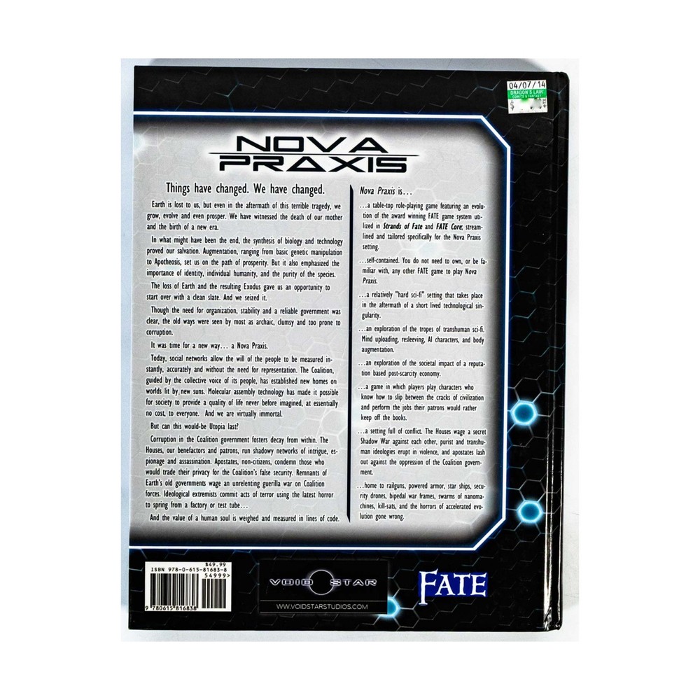 Void Star RPG Nova Praxis VG+/NM