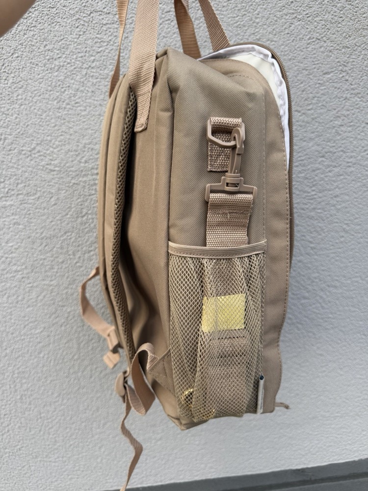 Paxman Tan Insulated Backpack With Padded Straps & Outer Pocket Backpack ONLY