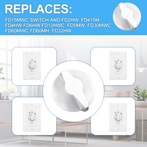 pcs Timer Knob Replacement, Timer Switch Knob Spring Wound Timers for Wall 2