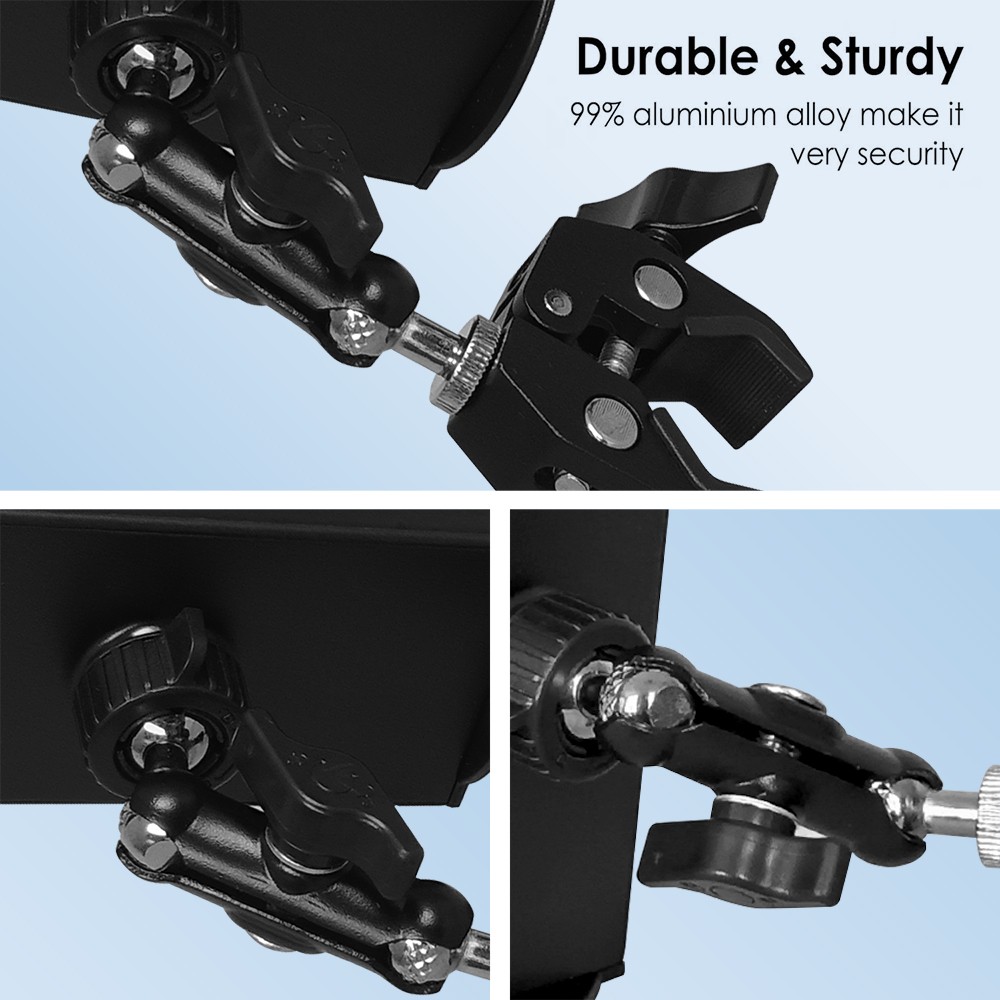 Microphone Stand Tablet Holder Bike Treadmill Mount for 4.7-12.9" iPad iPhone