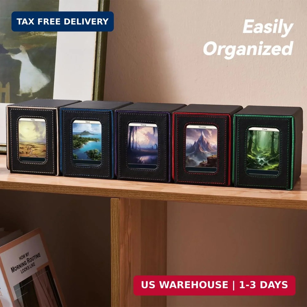 Mage Tech Card Deck Box for MTG Commander - Patented Design, Commander Display,