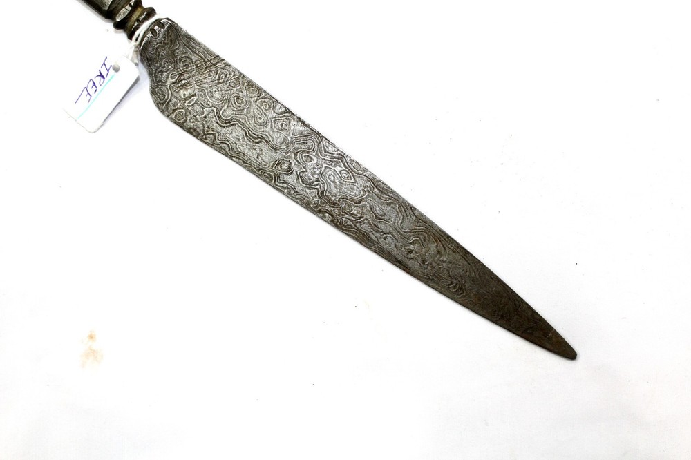 Pesh-Kabz Dagger Knife Solid Damascus Steel Blade & Handle Blunt H122