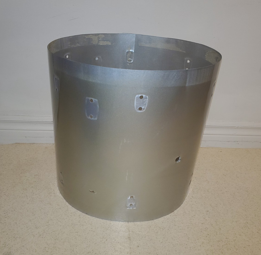 Silver 16"x16" Floor Tom Drum Shell *WRAP* - 6 Lug Drum Wrap - Save $