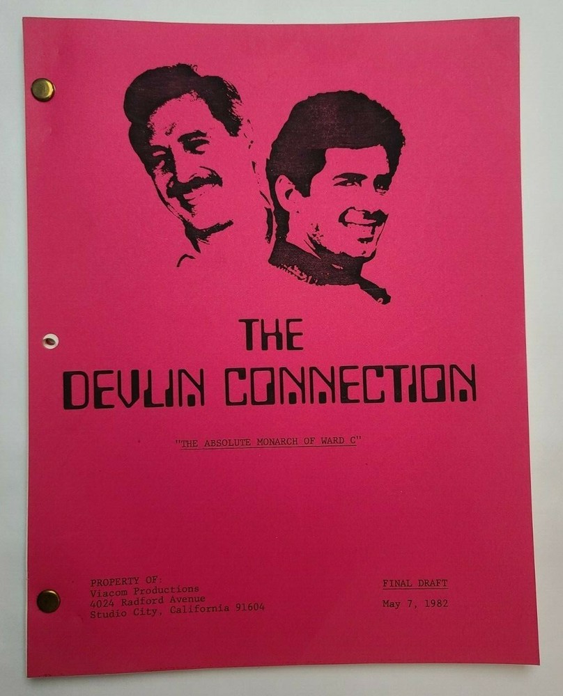THE DEVLIN CONNECTION / 1982 TV Series Script "The Absolute Monarch of Ward C"