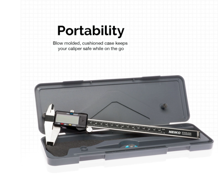 01408A 8” Electronic Digital Caliper Extra Large Display | 0-8 Inches | In