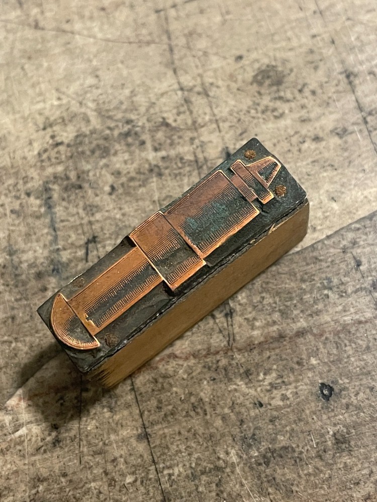 Printing Letterpress Printers Block Antique Copper Hardware Fitting Tool (765)